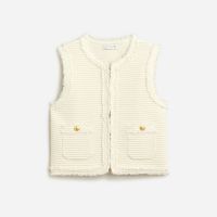 Textured vest in fine bouclu0026eacute;