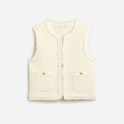 Textured vest in fine bouclu0026eacute;