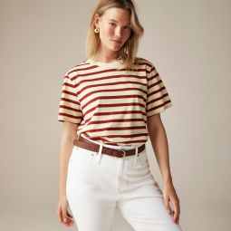 Pima cotton relaxed T-shirt in stripe