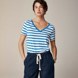 Vintage jersey classic-fit V-neck T-shirt in stripe