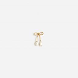 Catbirdu0026trade; X J.Crew single rope bow earring with pearls