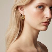 Pavu0026eacute; crystal layered hoop earrings