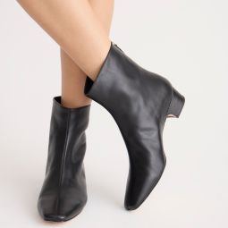 Roxie back-zip ankle boots in leather