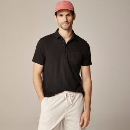 Hemp-organic cotton blend polo shirt