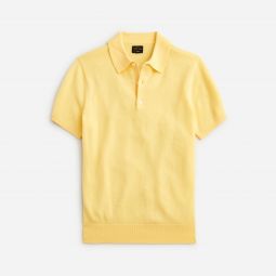 Cashmere short-sleeve sweater-polo