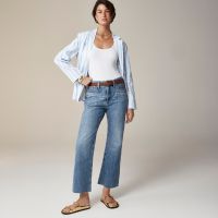 Mid-rise relaxed demi-boot jean in Kamila wash