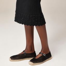 Made-in-Spain Mary Jane espadrilles in mesh