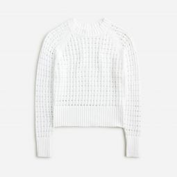 Pointelle crewneck sweater