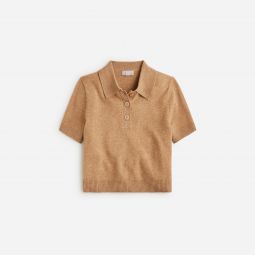 Cashmere cropped sweater-polo