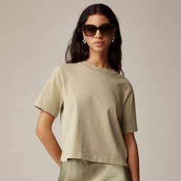 Relaxed premium-weight cropped T-shirt