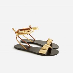 Carsen made-in-Italy lace-up sandals in leather