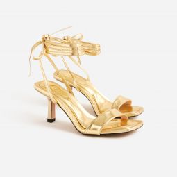 Leni made-in-Spain lace-up sandals in leather