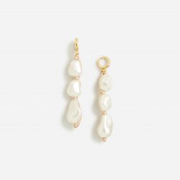 Pearl rope linear earrings