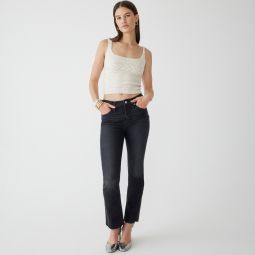9 demi-boot crop jean in Charcoal wash