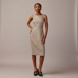 Collection sheath dress in tinsel tweed