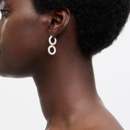 Pearl seed bead circle earrings