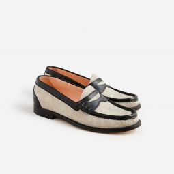 Winona penny loafers in Spanish canvas