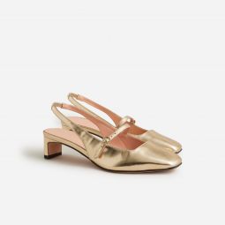 Layla slingback Mary Jane heels in spazzolato leather