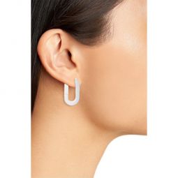 U-Link Hoop Earrings - Silver