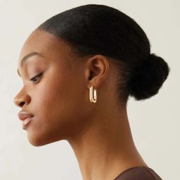 U-Link Hoop Earrings - Gold