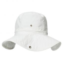 Drawstring bucket hat - White
