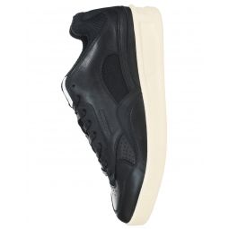 leather sneakers - Black