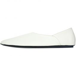 leather slippers - White