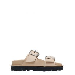 Vegetable Leather Buckle Sandals