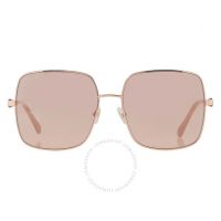 Pink Flash Silver Square Ladies Sunglasses