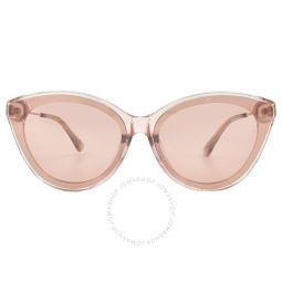 Pink Flash SIlver Cat Eye Ladies Sunglasses