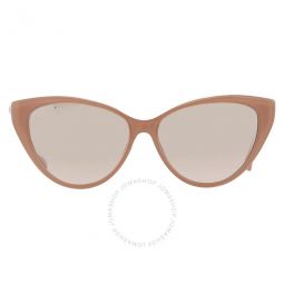 Brown Silver Cat Eye Ladies Sunglasses