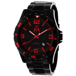 Ultimate Black Dial Black-plated Stainless Steel Mens Watch