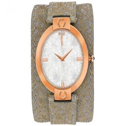 Good Luck White Mother of Pearl Dial Ladies Watch