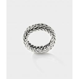 John Hardy Wide Kami Chain Sterling Silver Band Ring