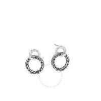 Classic Chain Silver Interlinking Stud Earring -