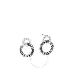 Classic Chain Silver Interlinking Stud Earring -