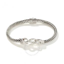 Asli Classic Chain Link Silver Extra-Small Bracelet 5mm with Pusher Clasp, Size M -