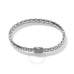 Dot Silver Slim Chain Bracelet Size Medium - BB34386XM