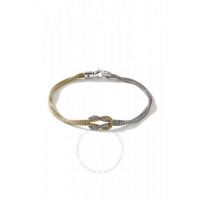 Manah Classic Chain 14K Yellow Gold And Sterling Silver Double Row Bracelet - Buzz900776xum