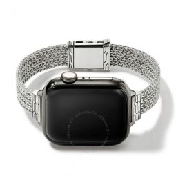 Smart Watch Strap, Sterling Silver, 12MM for 40MM-45MM Apple Watch Size Medium