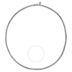 Classic Chain 22 Sterling Silver Box Necklace - Nb6510491x22