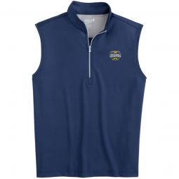 johnnie-O University of Michigan Dave 1/4 Zip Performance Golf Vest - 2023 CFP Champions Logo