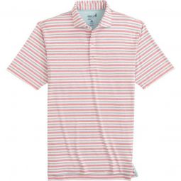 johnnie-O Harty Striped Jersey Performance Golf Polo