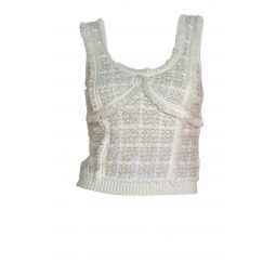Florentine Knitted Tank - Ivory