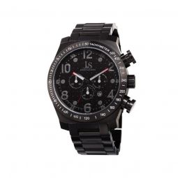 Mens Chronograph Stainless Steel Black Dial