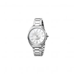 Womens Logo Stainless Steel Silver Dial