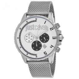Mens Sport White Dial Watch