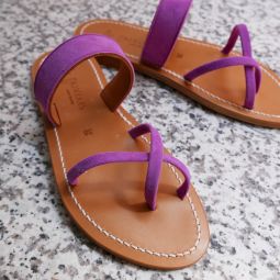 Tonkin Suede Sandals - Purple