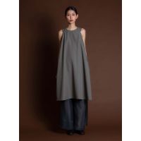 Mai A-Line Sleeveless Midi Pocket Dress - Dark Blue