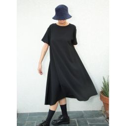 mud short sleeve tent dress - Black
